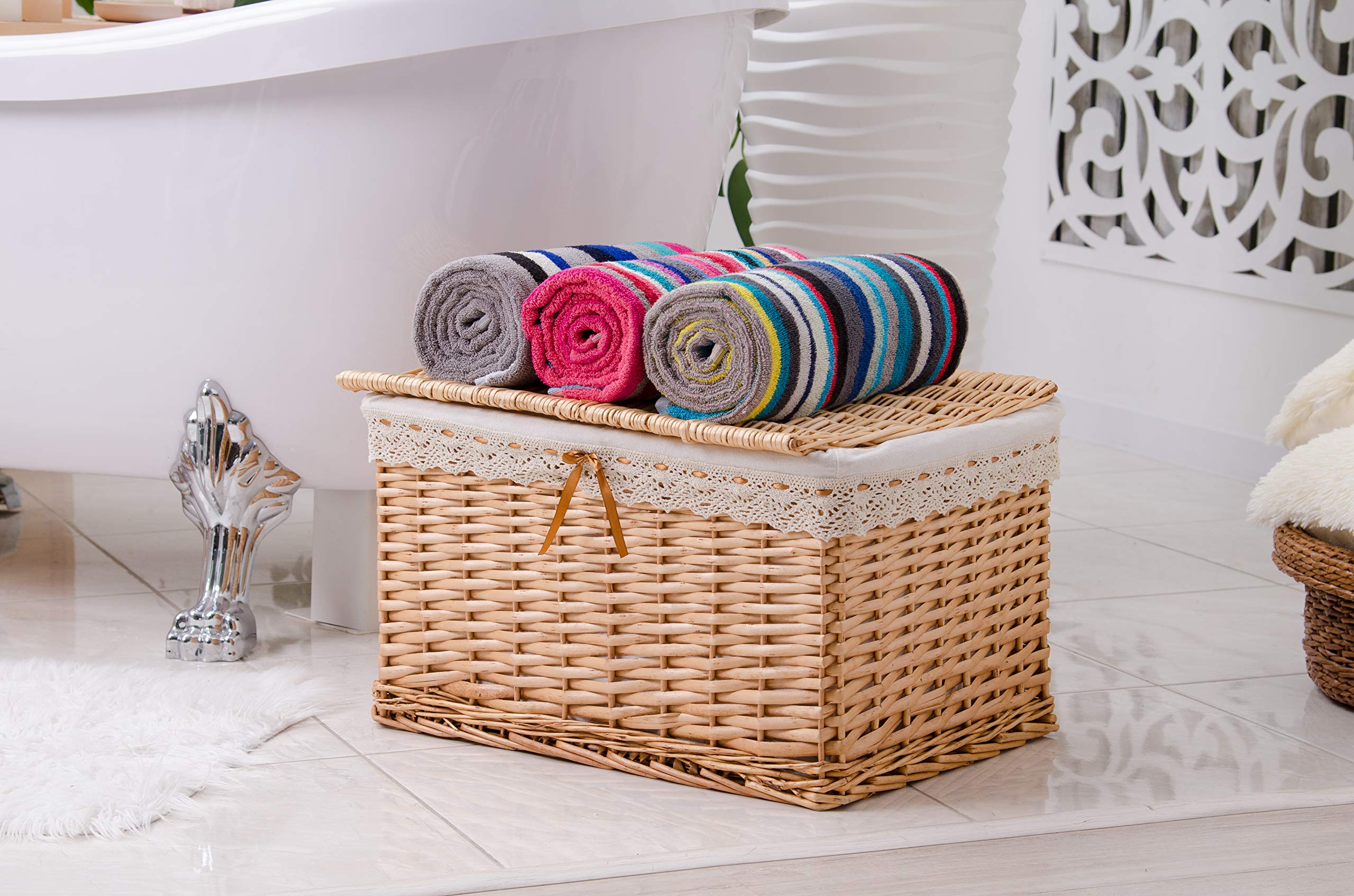 Premium 3-Piece Cotton Bath Towel Set - Ultra Soft & Absorbent Towels for Bath, Spa & Gym - Luxury Hotel Quality Bath Towels for Home & Travel