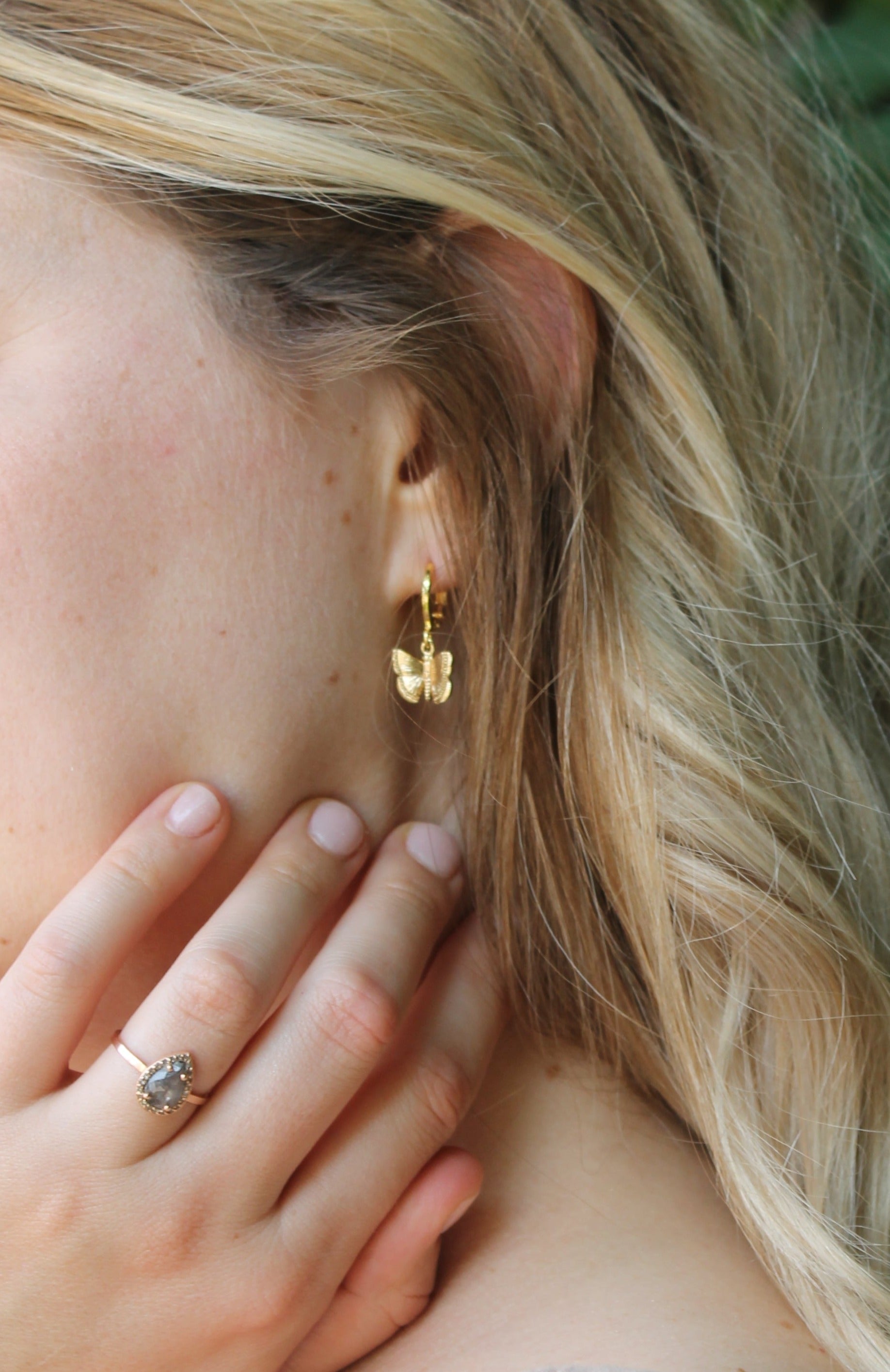 Butterfly Huggie Hoop Earrings for Women - 14K Gold Plated Small Hoop Earrings - Dainty Minimalist Jewelry for Everyday Wear - Perfect for Gifts, Parties & Date Nights