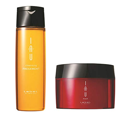 **Lebel IAU Green Tea Hair Care Set - Cleansing Freshment Shampoo 200ml & Nourishing Hair Mask 170g for Hydration & Repair | Perfect for Daily Use & Salon-Quality Treatment at Home**