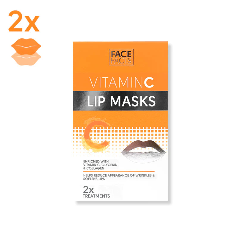 2 Pack Vitamin C Lip Mask for Dry & Chapped Lips - Hydrating Overnight Treatment for Soft, Plump Lips - Perfect for Winter Skincare & Nighttime Lip Care Routine