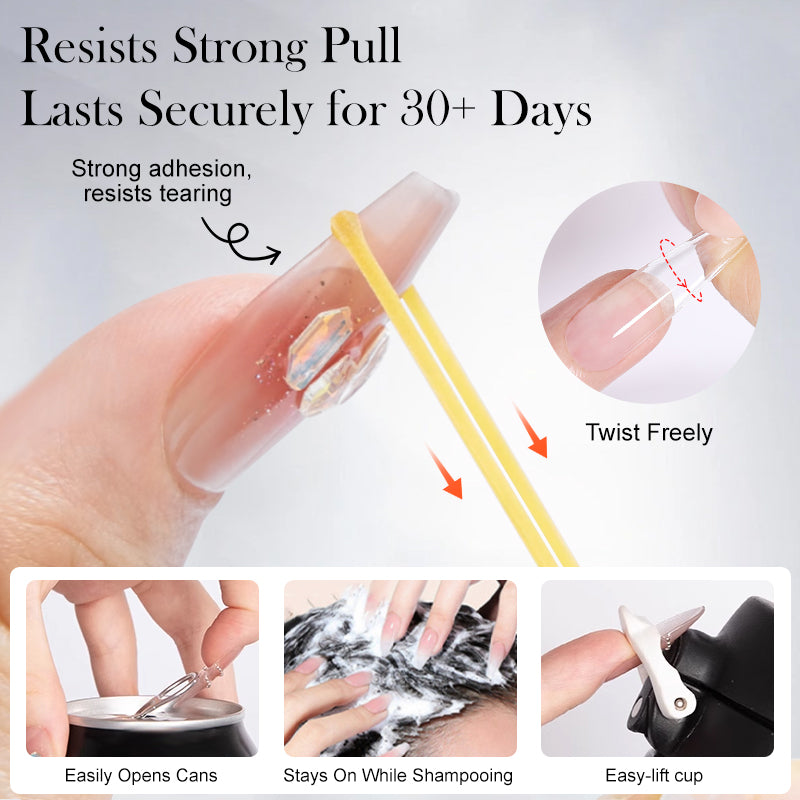 30ml Solid Nail Tips Gel - Professional Strength Acrylic Nail Glue for Long-Lasting Manicures - Perfect for Nail Extensions, Salon Use & DIY Nail Art at Home