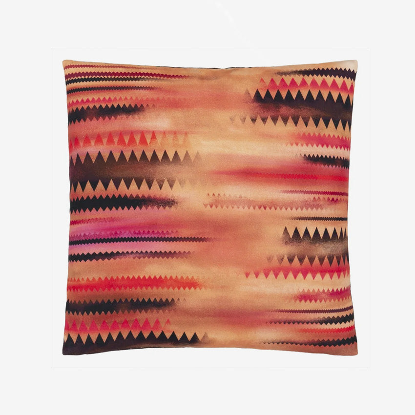 Christian Lacroix Graphe Decorative Cushion - Magenta Velvet Throw Pillow Cover for Sofa, Bed & Home Decor