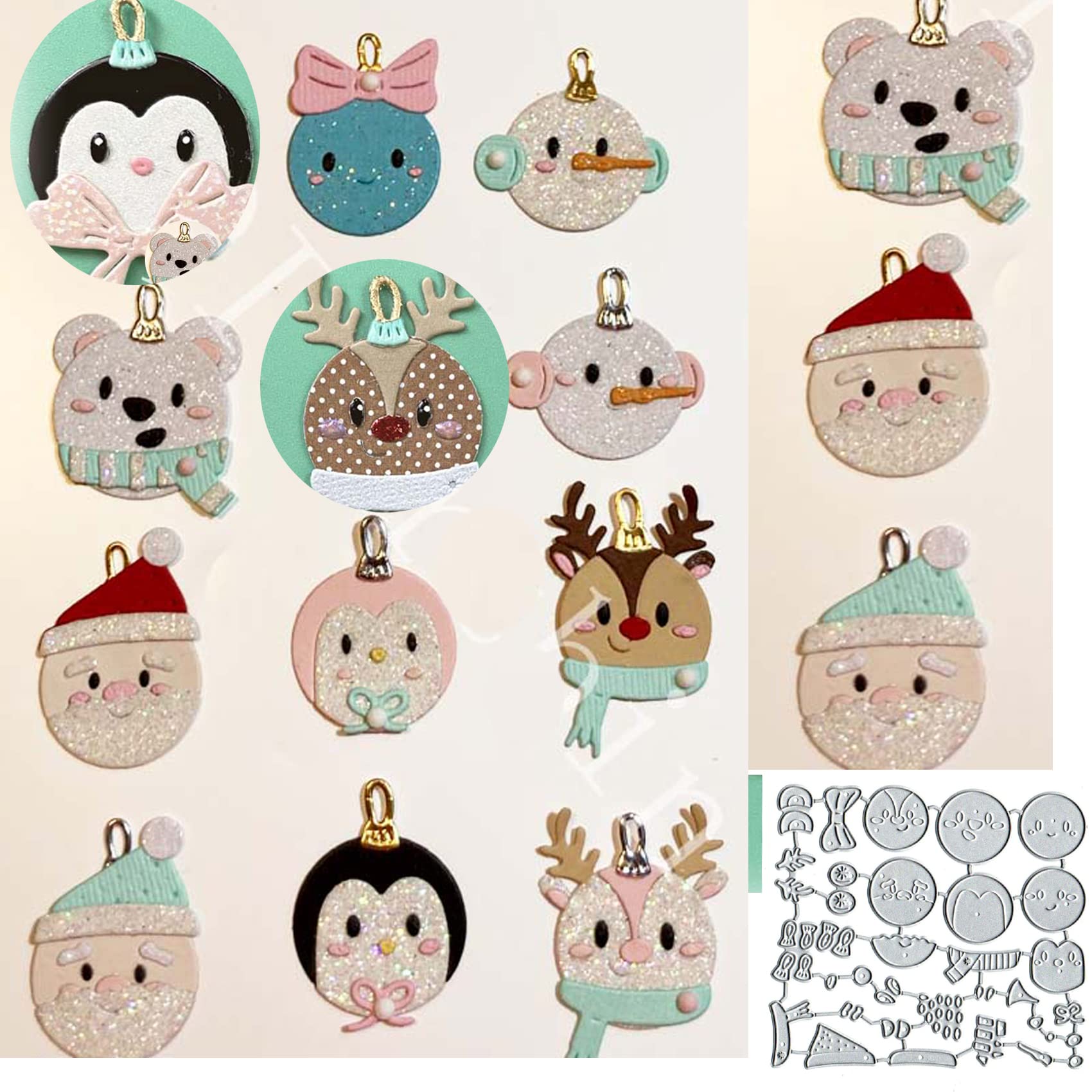 Christmas Ornaments Metal Cutting Dies - DIY Embossing Stencils for Card Making, Scrapbooking & Photo Decoration | Perfect for Holiday Crafts, Greeting Cards and Festive Home Decor