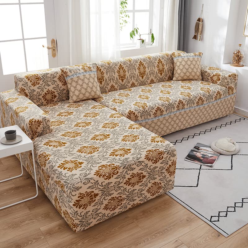 Stretch Sofa Cover for L-Shaped Corner Couch - Elastic Slipcover for 1/2/3/4-Seater Sofas (190-230cm) - Breathable Fabric, Easy Fit - Perfect for Living Room, Family Room & Home Theater