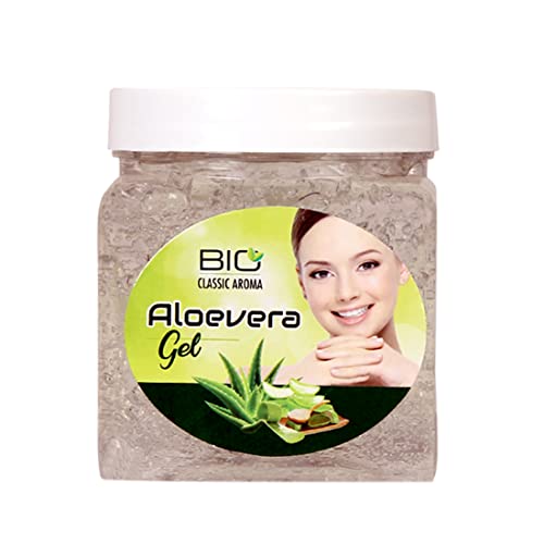 BIO CLASSIC Professional 100% Pure Aloe Vera Gel for Face, Skin & Hair Care | Natural Moisturizer for Dry Skin, Sunburn Relief & Hair Treatment | Multipurpose Beauty Gel for Hydration, Acne & Scalp Health | Perfect for Daily Skincare Routine & Post-Sun Care