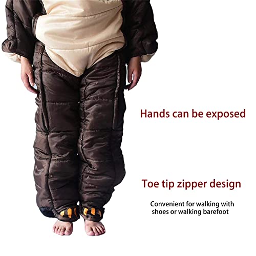 Wearable Bear-Shaped Sleeping Bag for Adults - Full Body Lightweight Winter Camping Gear, XL Size for Outdoor Hiking, Travel & Cold Weather Adventures