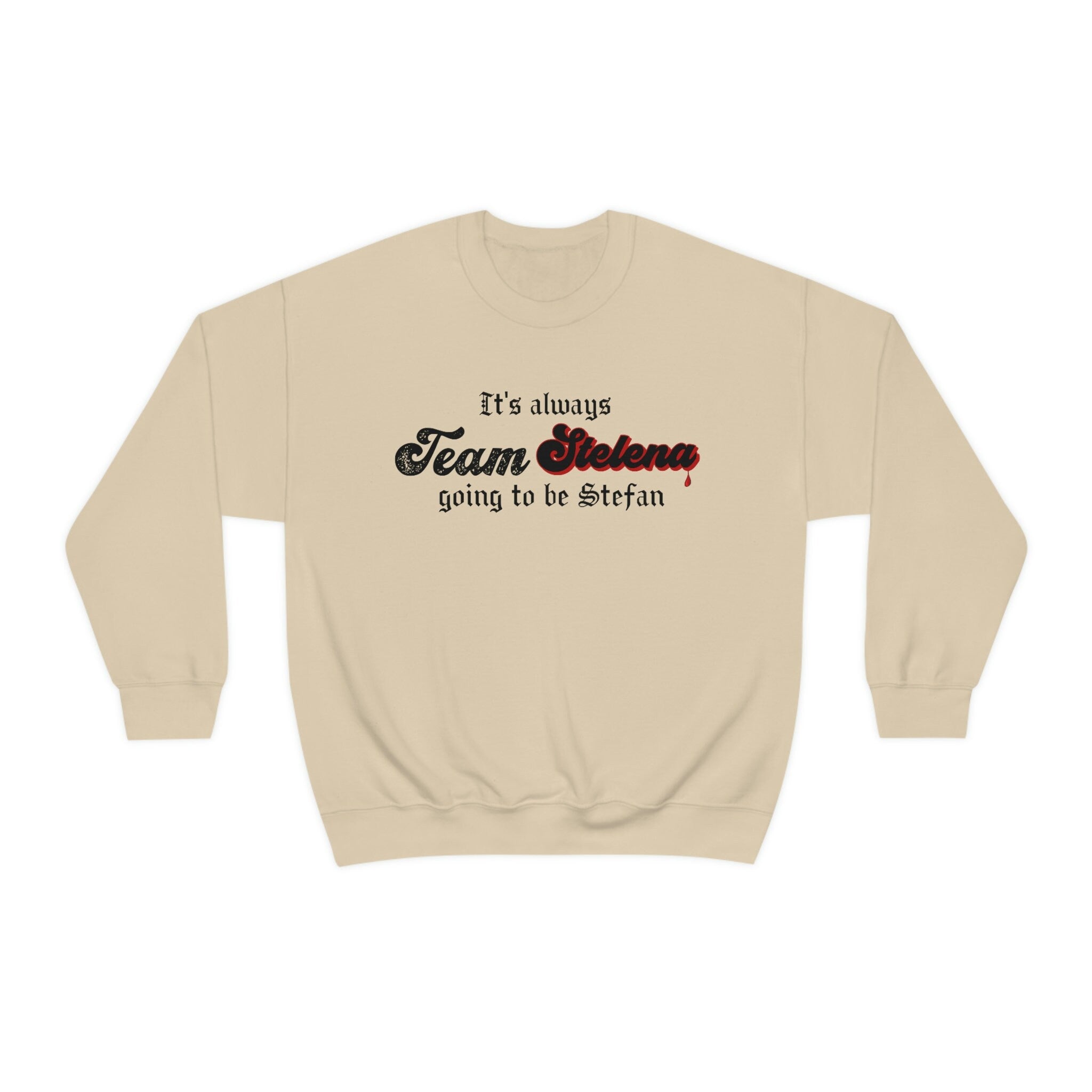 Team Stelena Sweatshirt | The Vampire Diaries TVD Merch | Stefan Salvatore Inspired Apparel | Perfect TVD Fan Gift for Cosplay & Casual Wear
