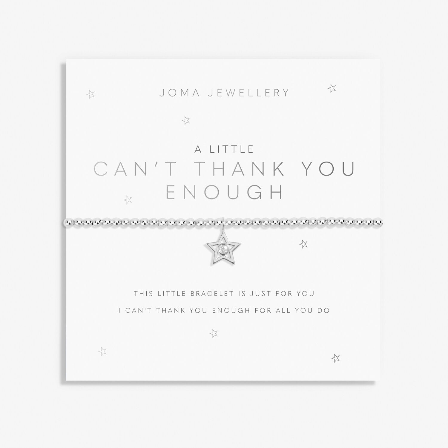 Joma Jewellery Bracelet - A Little Can't Thank You Enough - Perfect for Gifts, Anniversaries & Special Occasions