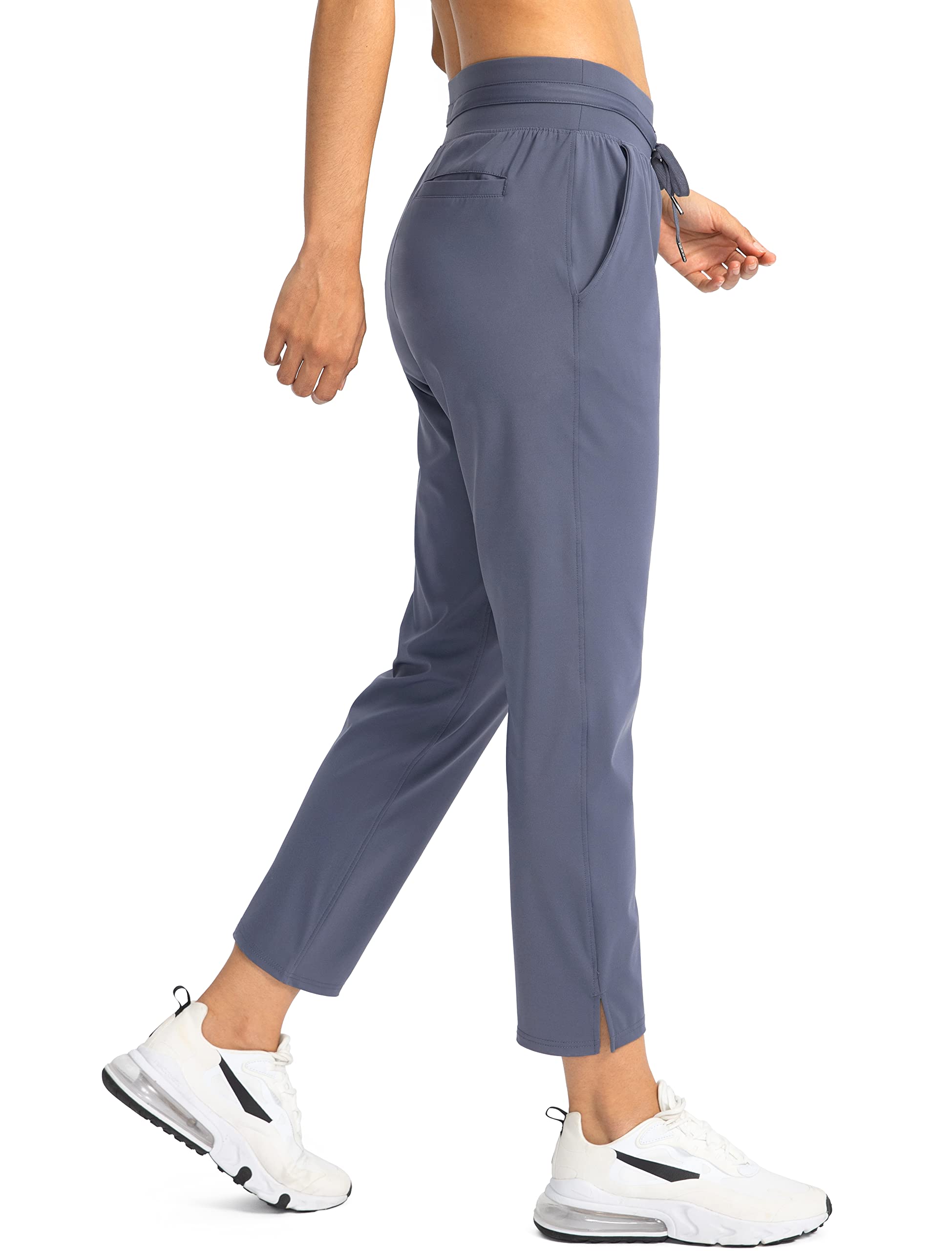 Soothfeel Women's High Waisted Sweatpants - 7/8 Length Stretch Pants with 4 Pockets for Travel, Yoga, Golf & Workout | Comfortable Athletic Pants for Women