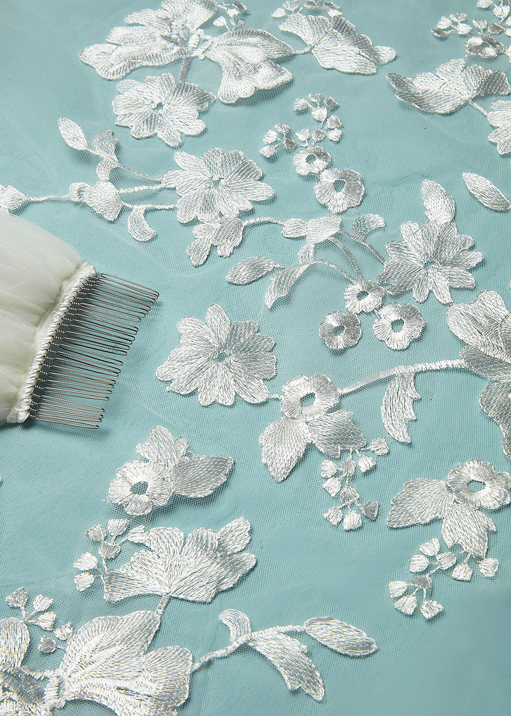 Lydia Veil Cathedral Wedding Veil with Delicate Lace Hem - Perfect for Bridal Gowns, Church Ceremonies & Formal Weddings