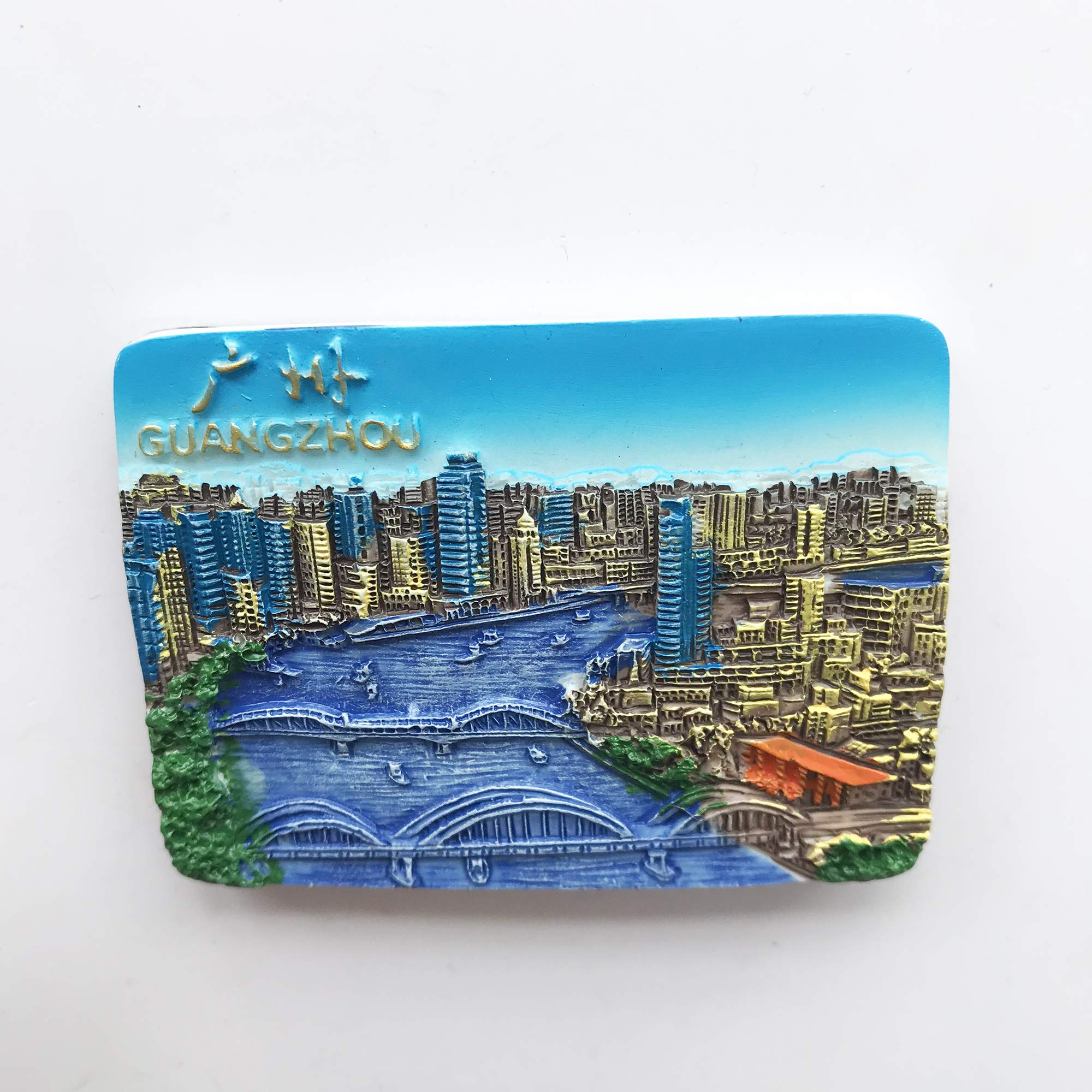 3D Guangzhou China Refrigerator Magnet - Famous Tourist Souvenir, Resin Fridge Magnet for Home & Kitchen Decoration - Perfect for Travel Memories, Gifts & Fridge Organization