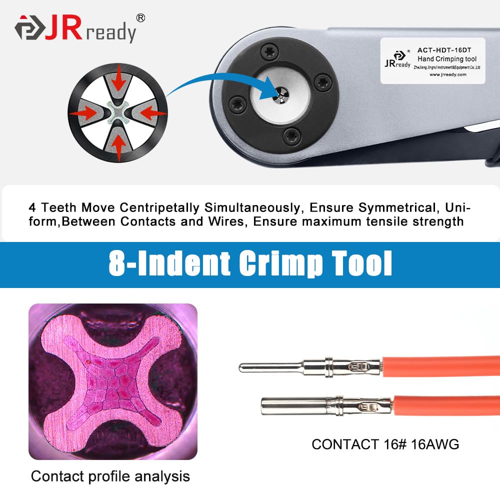 JRready DW5011 Deutsch Connector Kit - 2/3/4/6 Pin DT Connectors with 16# Solid Contacts (16-20 AWG) | Includes Deutsch Crimp Tool & Pin Removal Tool | Waterproof Automotive Electrical Connectors for Car, Truck, Marine & Off-Road Vehicle Wiring
