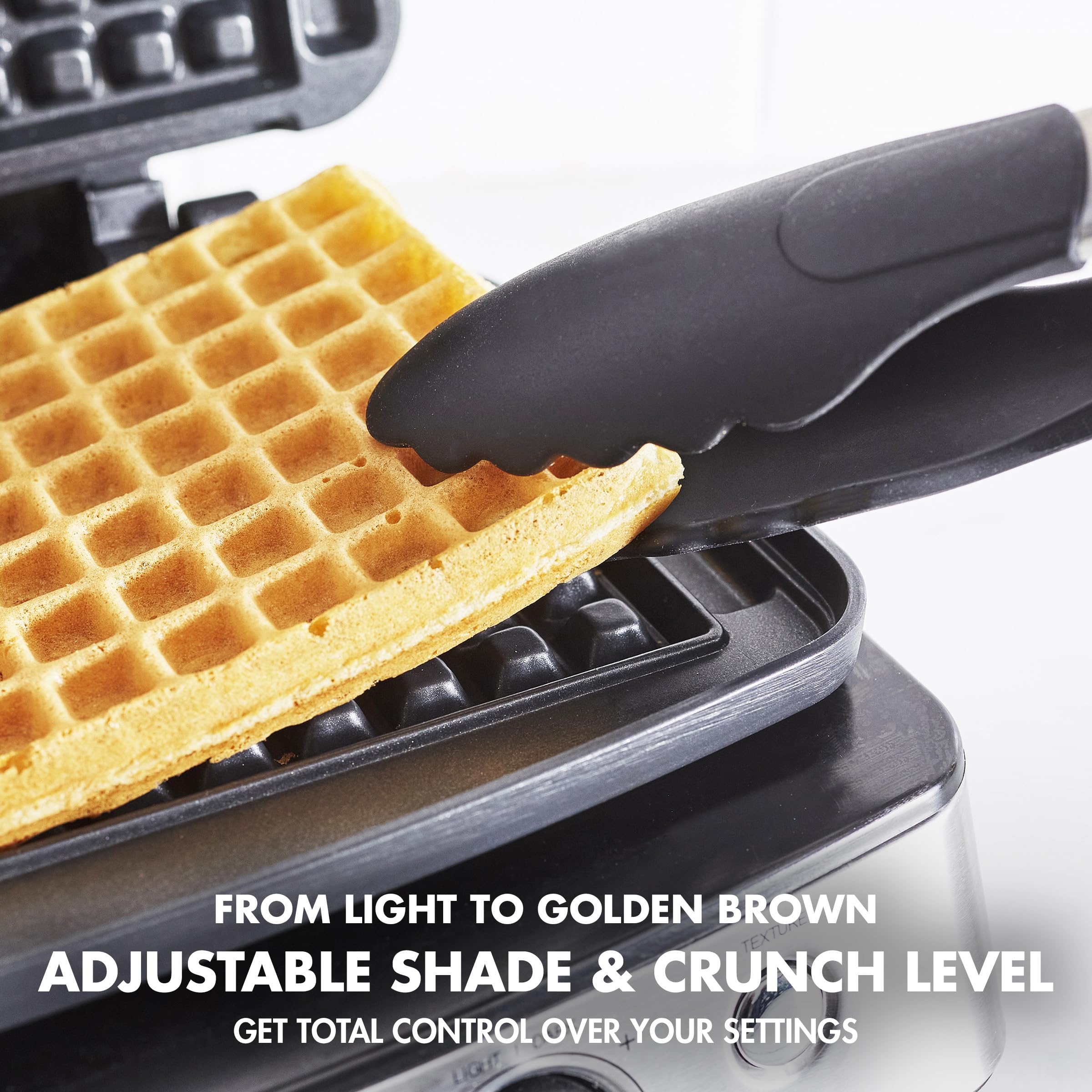 **GreenPan Elite 2-Square Belgian & Classic Waffle Maker – Healthy Ceramic Nonstick, Dishwasher Safe, Adjustable Browning Control – Perfect for Breakfast, Brunch & Family Gatherings – Black**