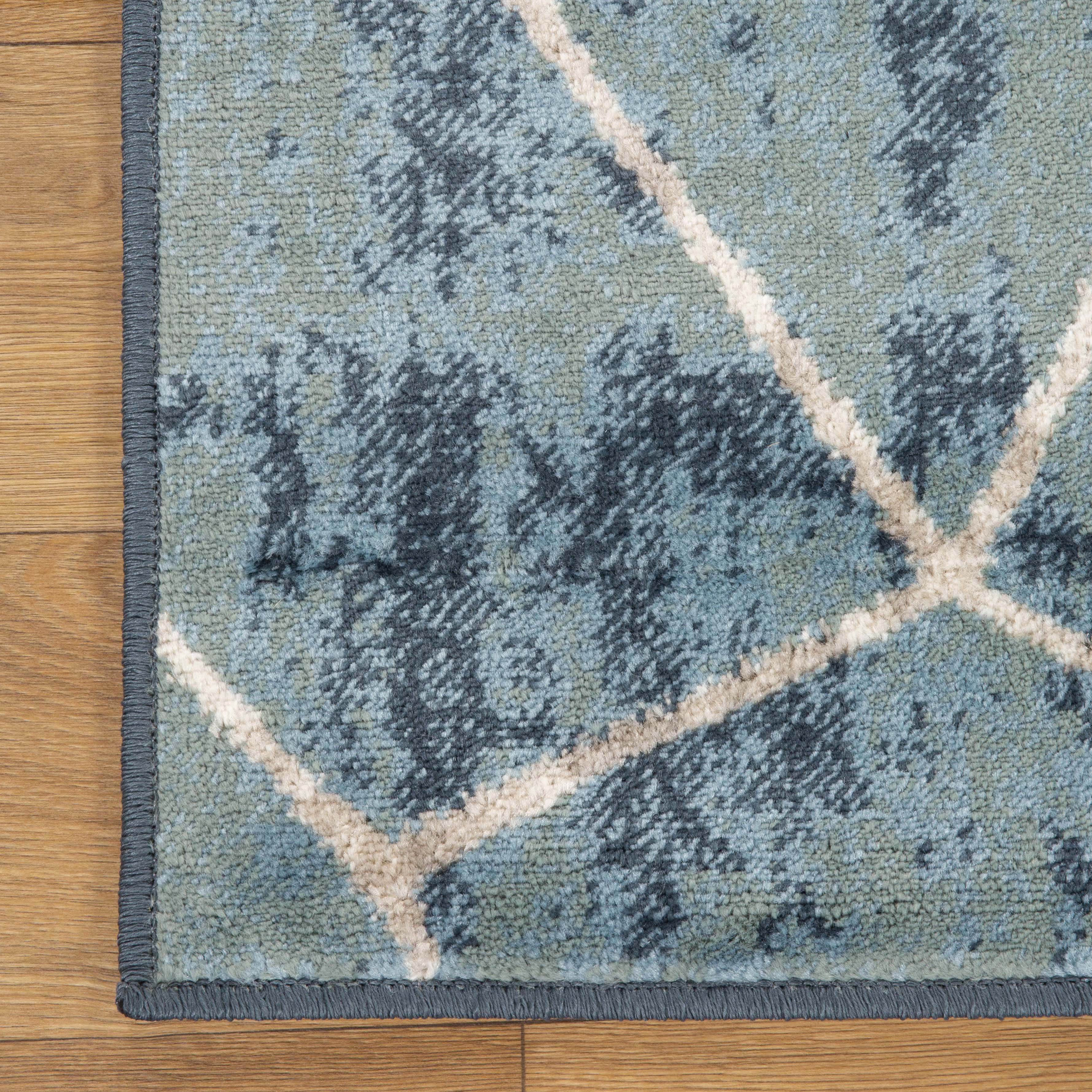 Modern Vegas Abstract Tile Pattern Indoor Area Rug - Non-Slip Soft Living Room Carpet for Home Decor, Bedroom, Office