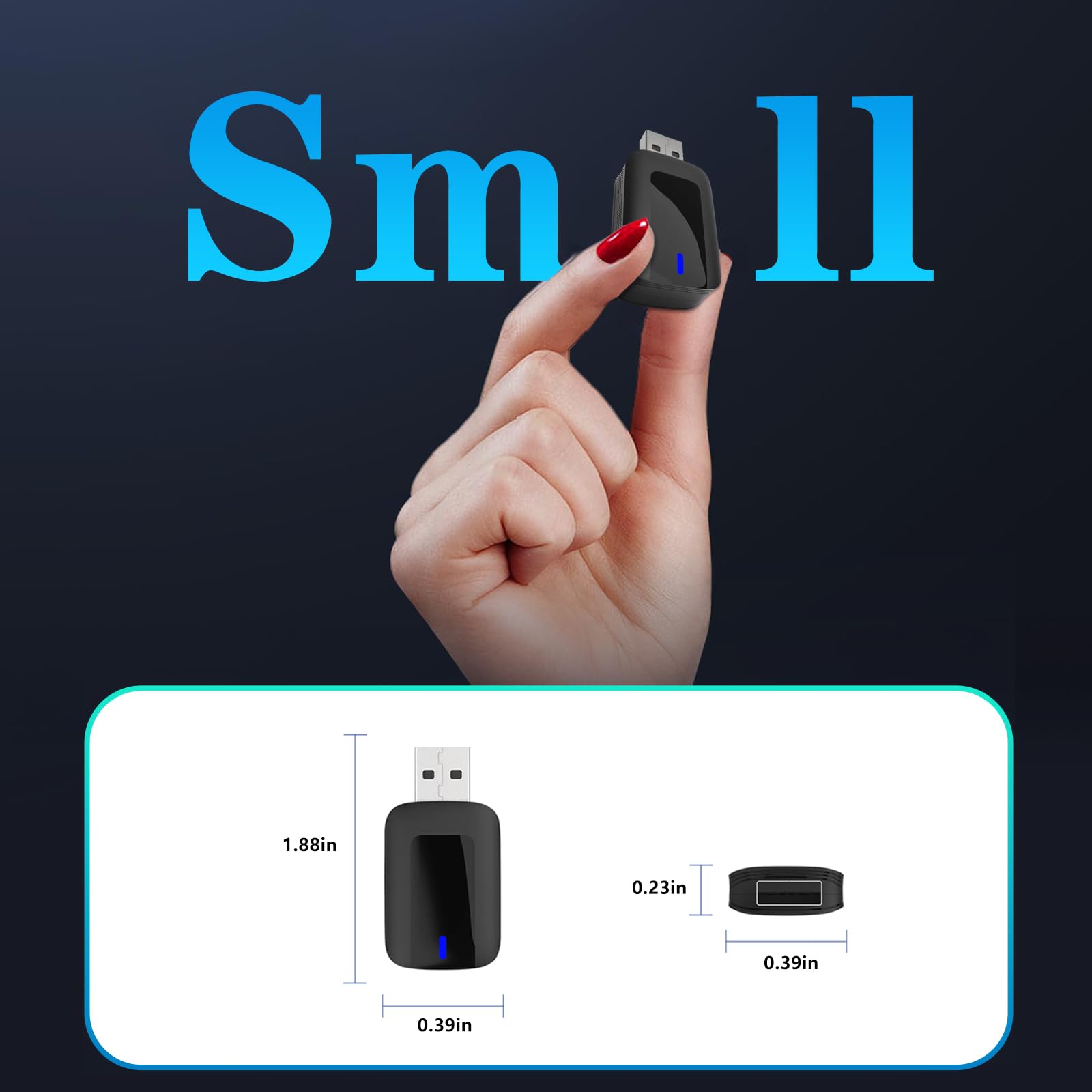 Wireless CarPlay Adapter for iPhone & Android Auto - USB Type A/C Compatible with Cars 2016+ & iOS 10+ | Plug & Play for Seamless Music, Navigation & Calls While Driving