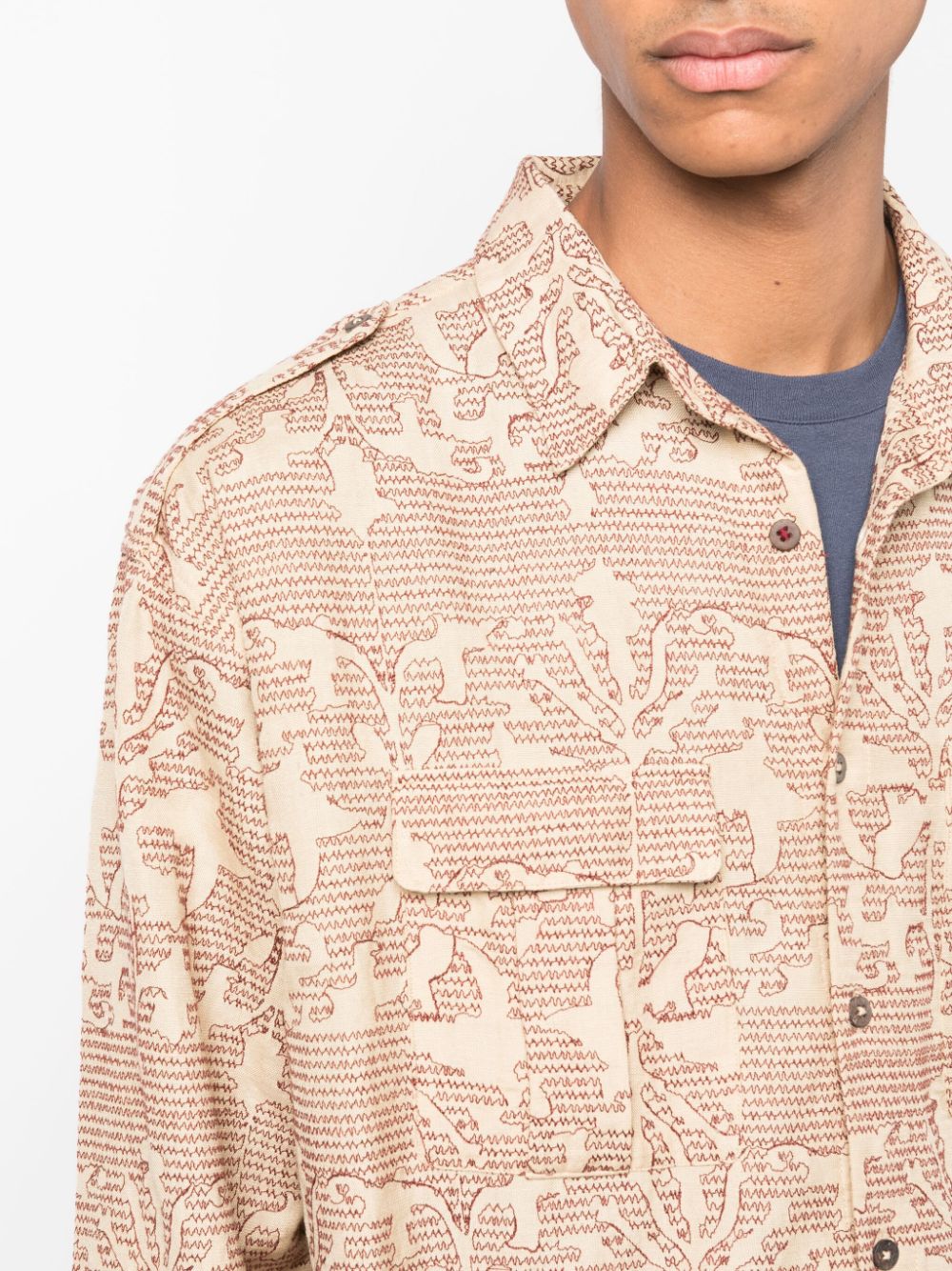 BAZISZT Beige Casual Shirts for Men - Comfortable & Stylish Tops for Work, Travel, and Everyday Wear