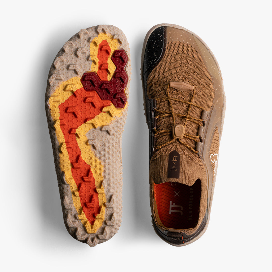 Vivobarefoot Men's Primus Trail Knit SG JJF Barefoot Shoes - Lightweight Hiking & Outdoor Adventure Footwear for Natural Movement