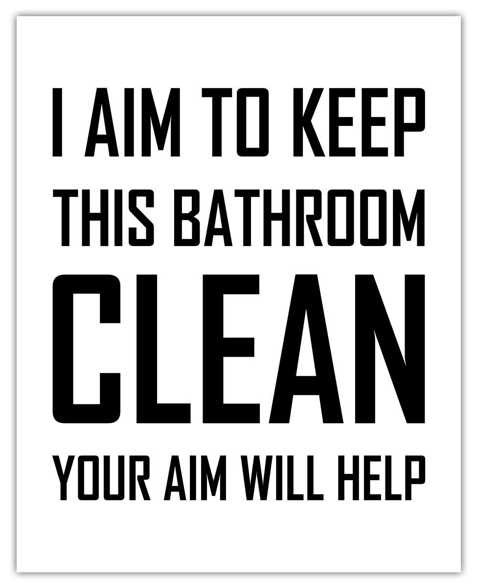 Farmhouse Bathroom Wall Art Set of 4 - Funny 8x10 Prints for Bathroom Decor