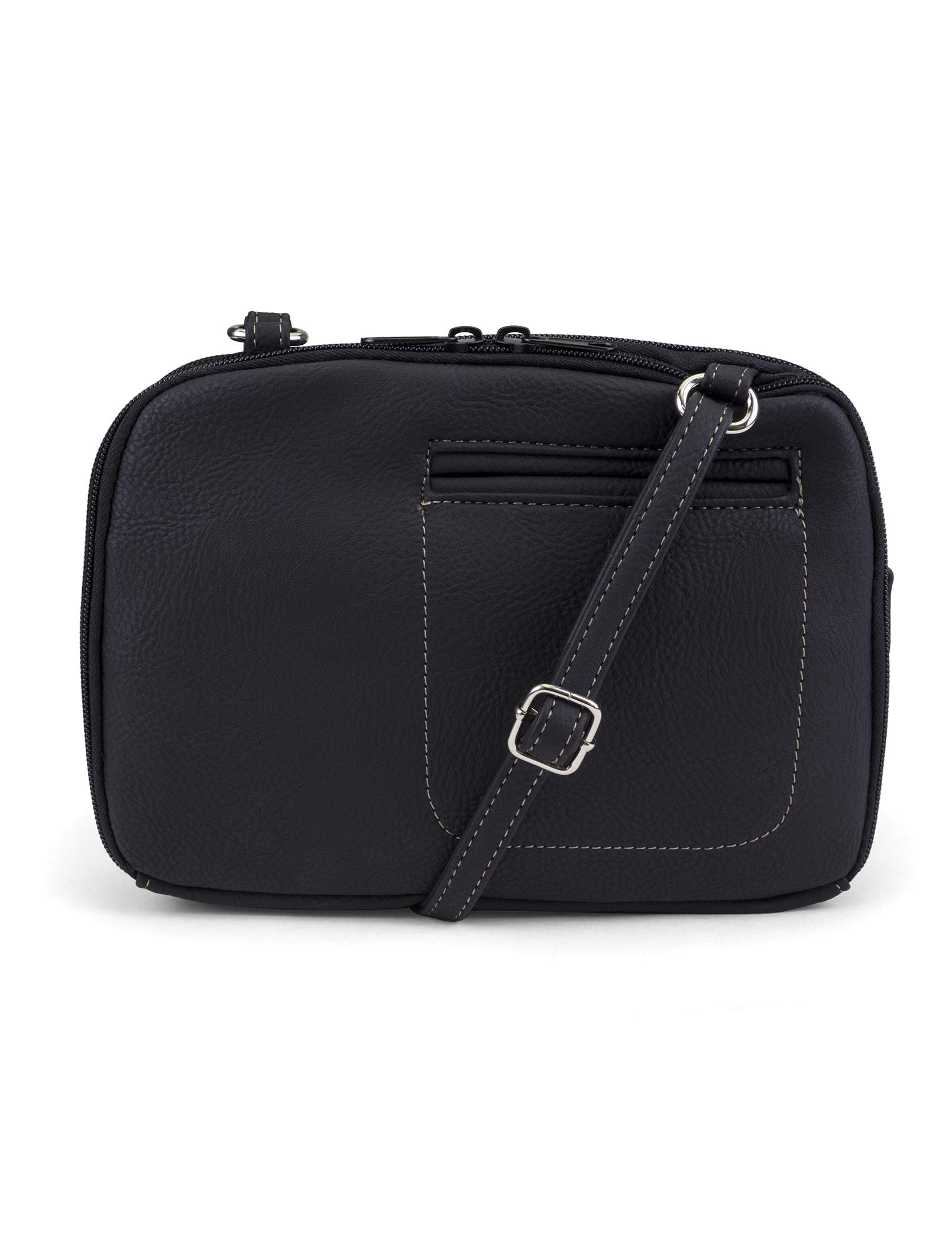 MultiSac Zippy Triple Compartment Crossbody Bag for Women - Waterproof Travel Purse with RFID Protection - Perfect for Shopping, Work & Daily Use