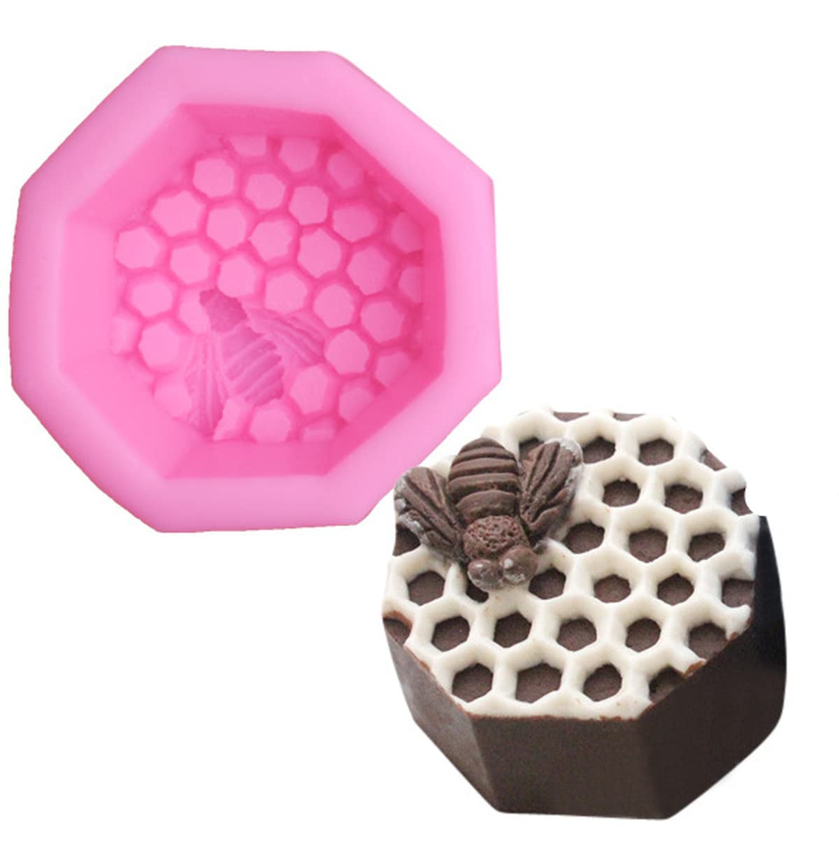 Premium Silicone Bee Honeycomb Hive Molds for Baking, Soap Making, Resin & Clay Crafts - Perfect for Chocolate Cakes, Jelly, Puddings & Handmade Soap Decorations | Ideal for DIY Home Baking & Craft Projects