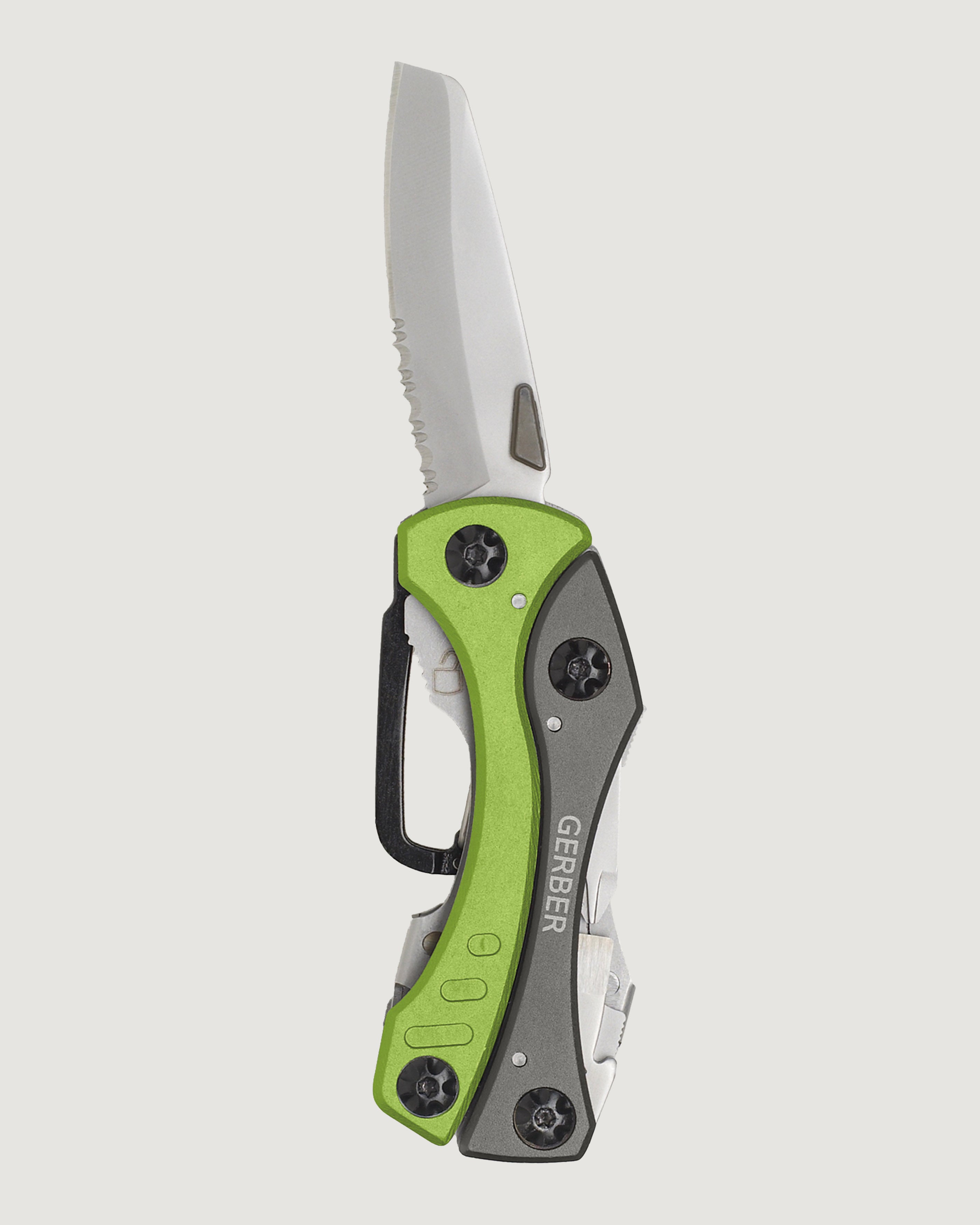 Gerber Crucial Multi-Tool - Compact & Durable Green Survival Knife for Camping, Hiking & Outdoor Adventures