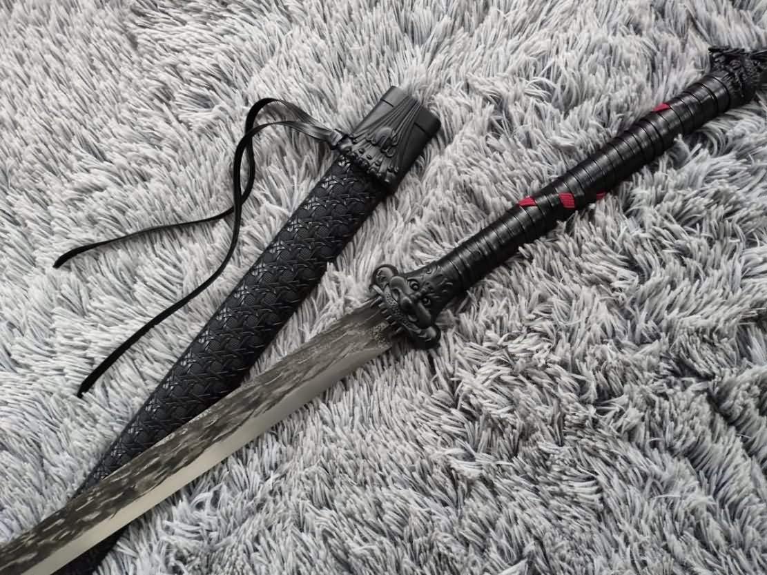 Handmade Chinese Sword - High Carbon Steel Blade with Alloy Fittings | Authentic Kung Fu Weapon | Perfect for Martial Arts Training, Cosplay & Collectors
