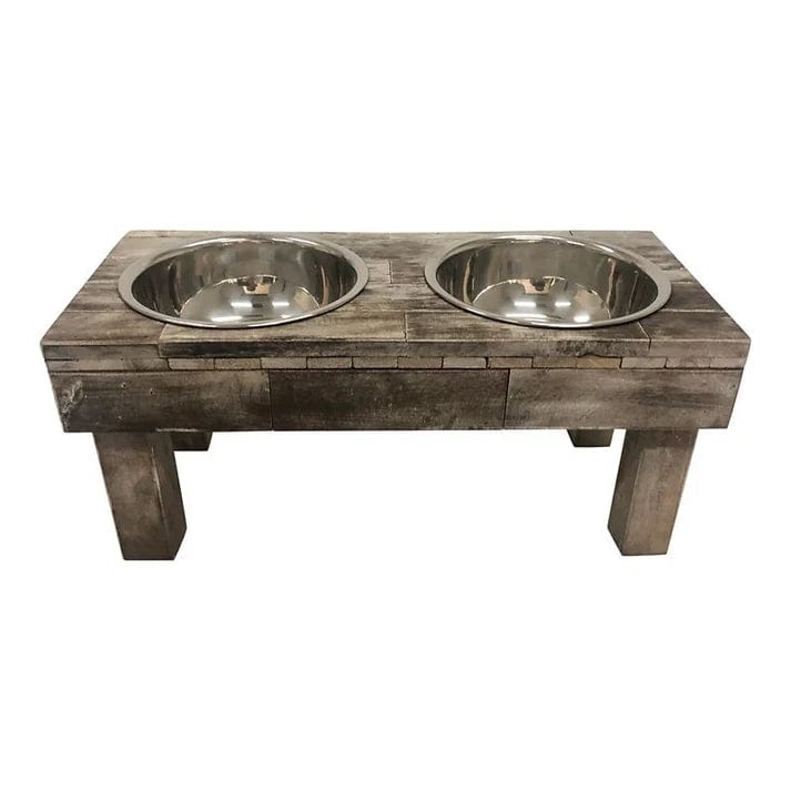 Rustic Reclaimed Wood Chicken Feeder - Farmhouse Country Kitchen Table for Dining Room, Farmhouse Decor, and Countryside Living