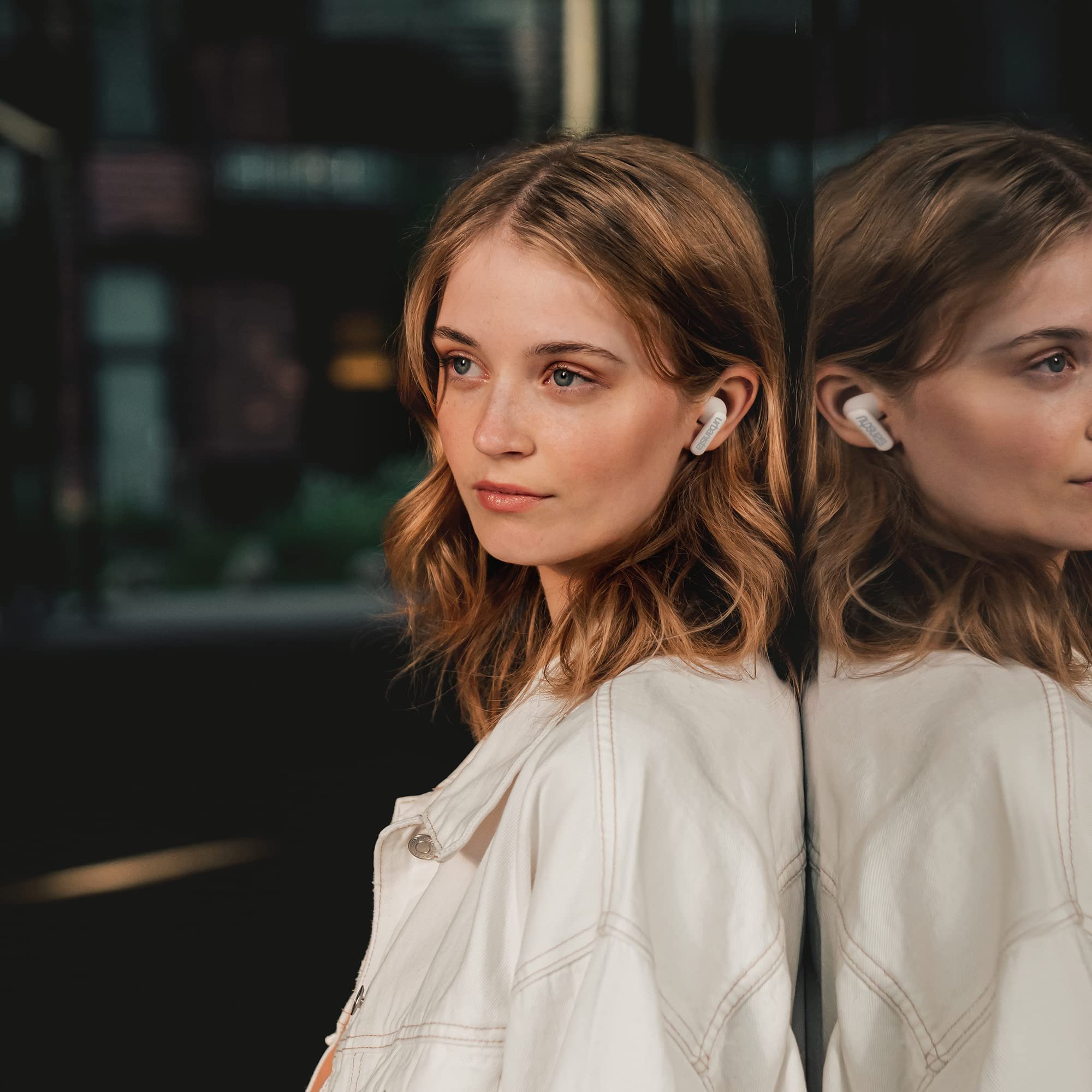 Urbanista Copenhagen True Wireless Earbuds, Bluetooth 5.2 Wireless Headphones with IPX4 Water Resistance, Touch Controls & Noise Cancelling Mic, 32H Total Playtime, USB-C Charging Case - Pure White | Perfect for Gym, Commuting & Workouts