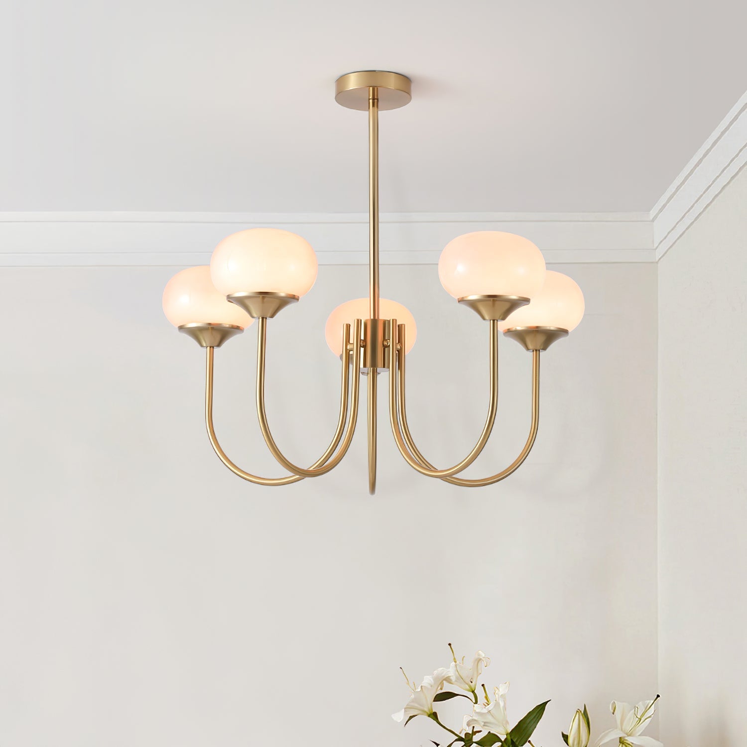 Elegant Marshmallow Chandelier - Modern Crystal Ceiling Light Fixture for Dining Room, Bedroom & Living Room Decor - Perfect for Weddings & Home Renovation