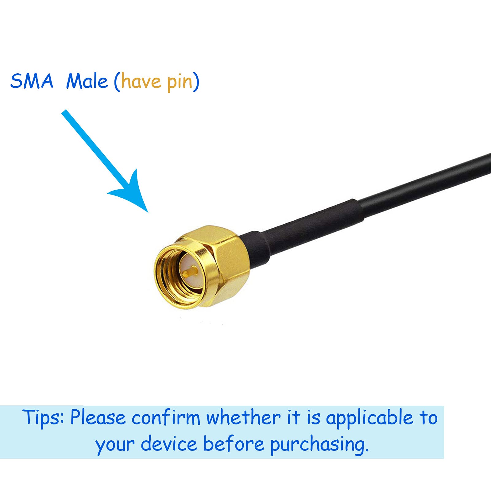 Bingfu 9dBi Dual Band WiFi Antenna 2.4GHz 5GHz 5.8GHz with Magnetic Base SMA Male Connector for Wireless Security Cameras, Surveillance Systems, Vehicle Backup Cameras & Reversing Monitors - Perfect for Home Security, Truck Trailers, and Rear View Monitoring