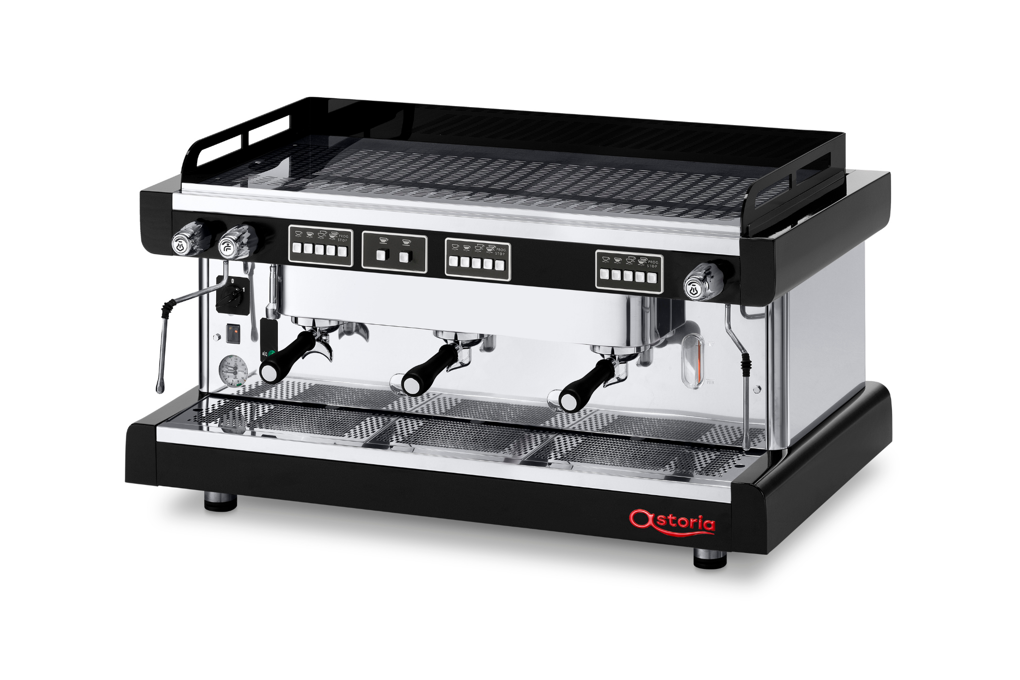 Glossy black/Stainless steel