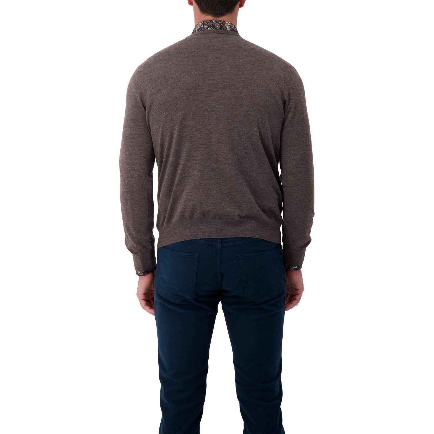 Barba Napoli Brown Cashmere Sweater for Men - Premium Soft & Warm Winter Knitwear - Perfect for Office, Travel & Casual Outfits