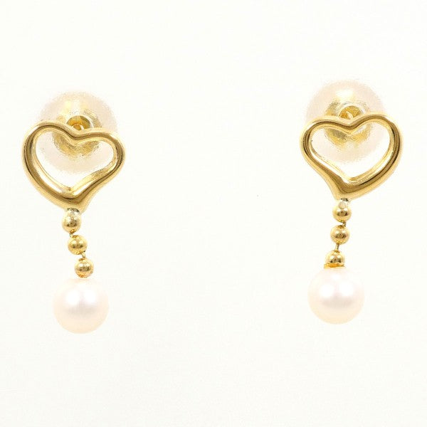 18K Yellow Gold Pearl Earrings for Women - Elegant Stud Earrings with Real Pearls - Perfect for Weddings, Parties & Special Occasions