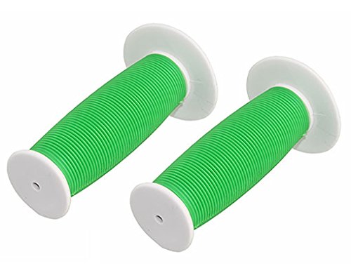 Lowrider Bicycle Mushroom Grips - White/Green Comfort Bike Handlebars | Durable Bike Parts & Accessories for Cruiser, Chopper & Custom Bikes | Perfect for Urban Commuting & Leisure Rides