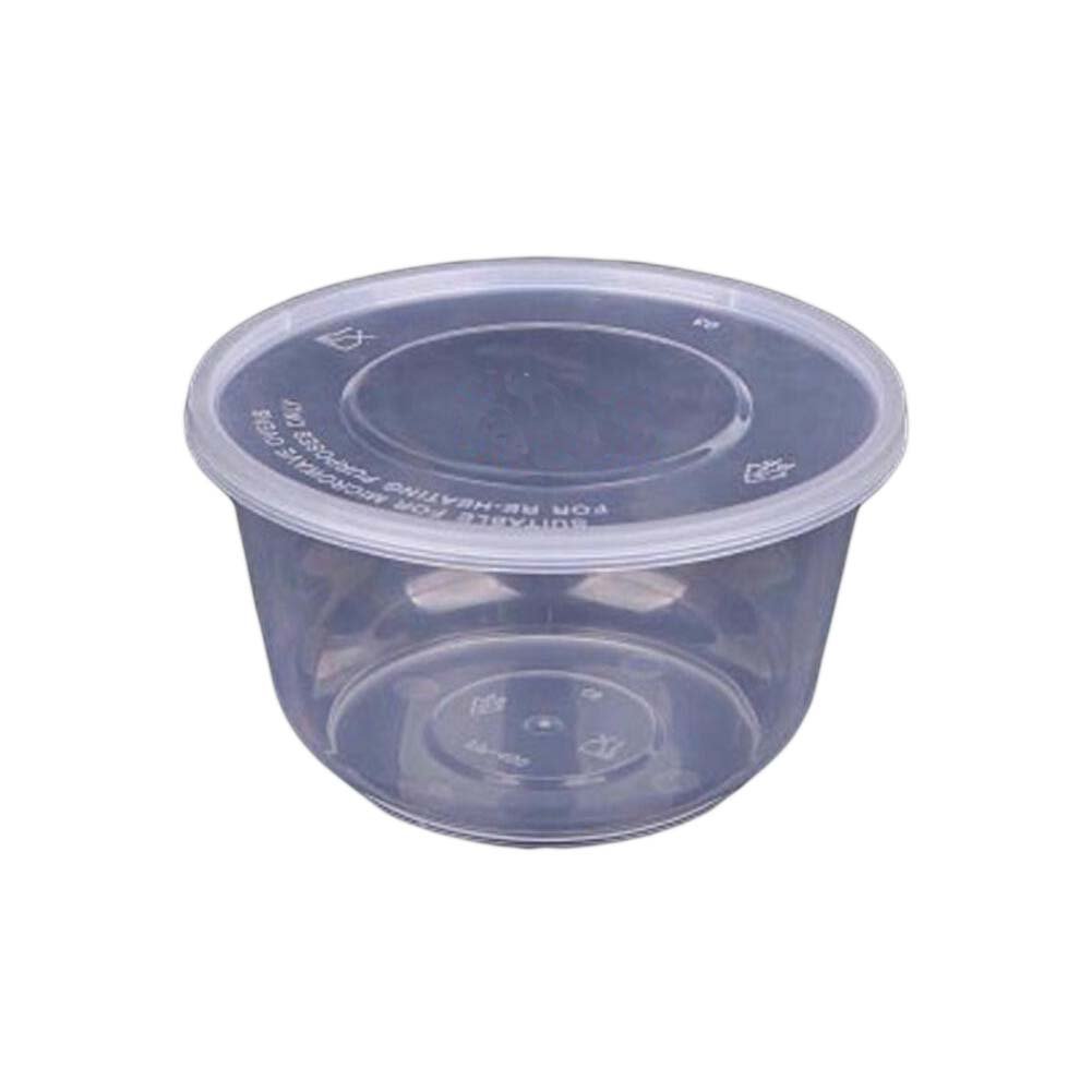 East Majik 450ML Clear Disposable Lunch Boxes - 50 Pack | Eco-Friendly Fast Food Containers for Takeout, Picnics & Meal Prep