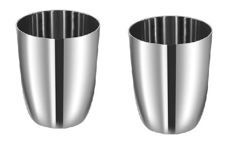 Premium Stainless Steel Glass Cups with Lids - 300ml Juice Glasses for Smoothies, Cocktails & Iced Coffee | Durable Metal Cups for Home, Office & Outdoor Use