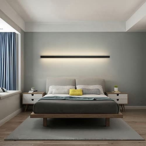 Modern Black LED Wall Sconce - 31.5