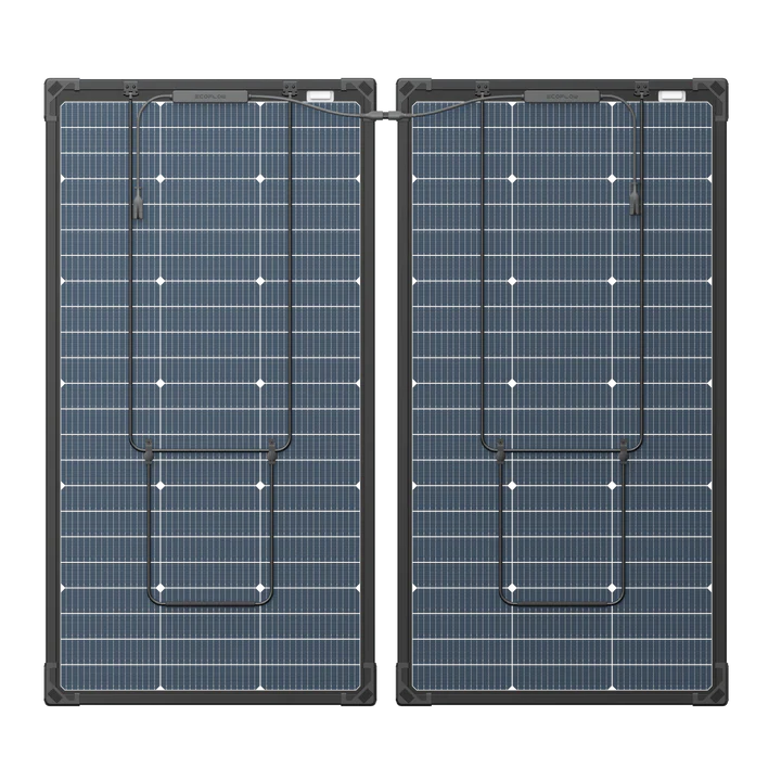 EcoFlow 2 x 125W Bifacial Monocrystalline Solar Panels - Portable Solar Charging for RV, Camping & Off-Grid Power Supply