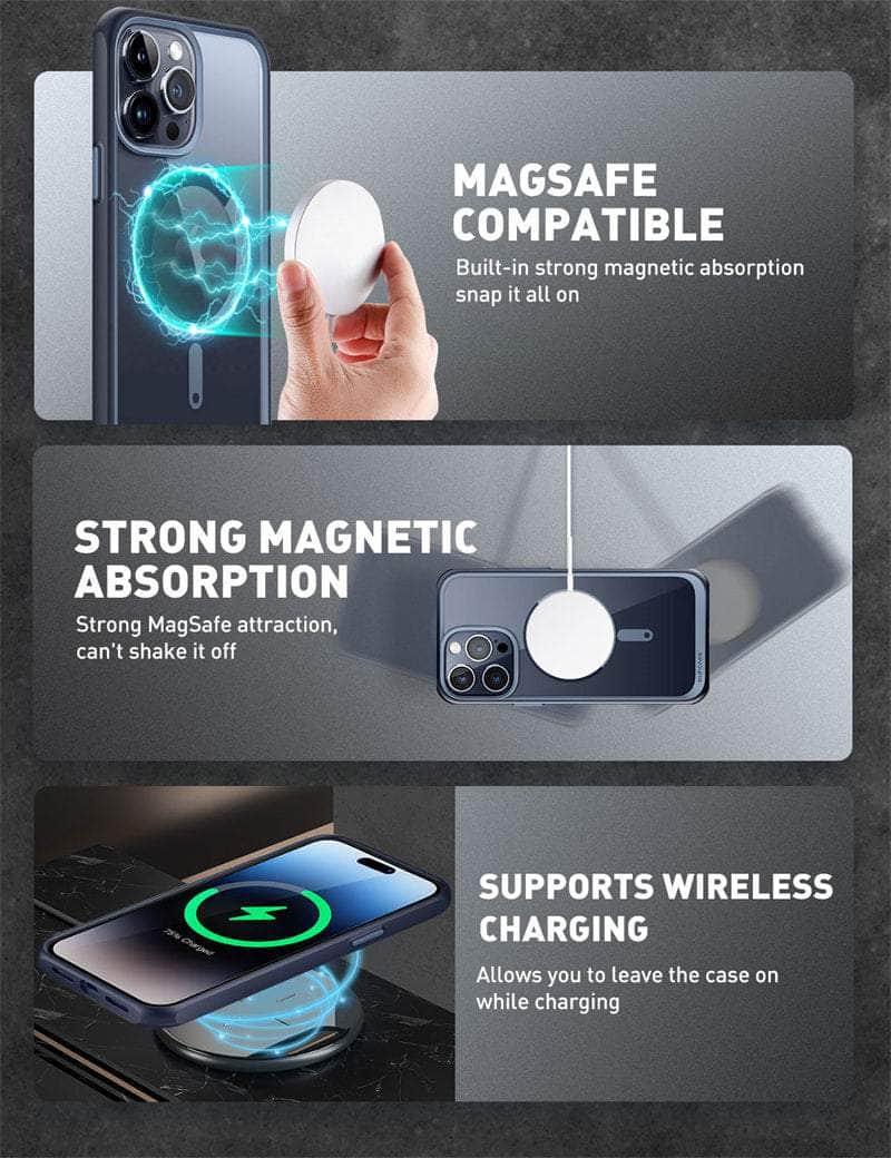 SUPCASE iPhone 15 Pro UB Mag Series Premium Hybrid Protective Case - Shockproof Cover with Magnetic Ring for Wireless Charging - Perfect for Outdoor Activities, Travel & Daily Use