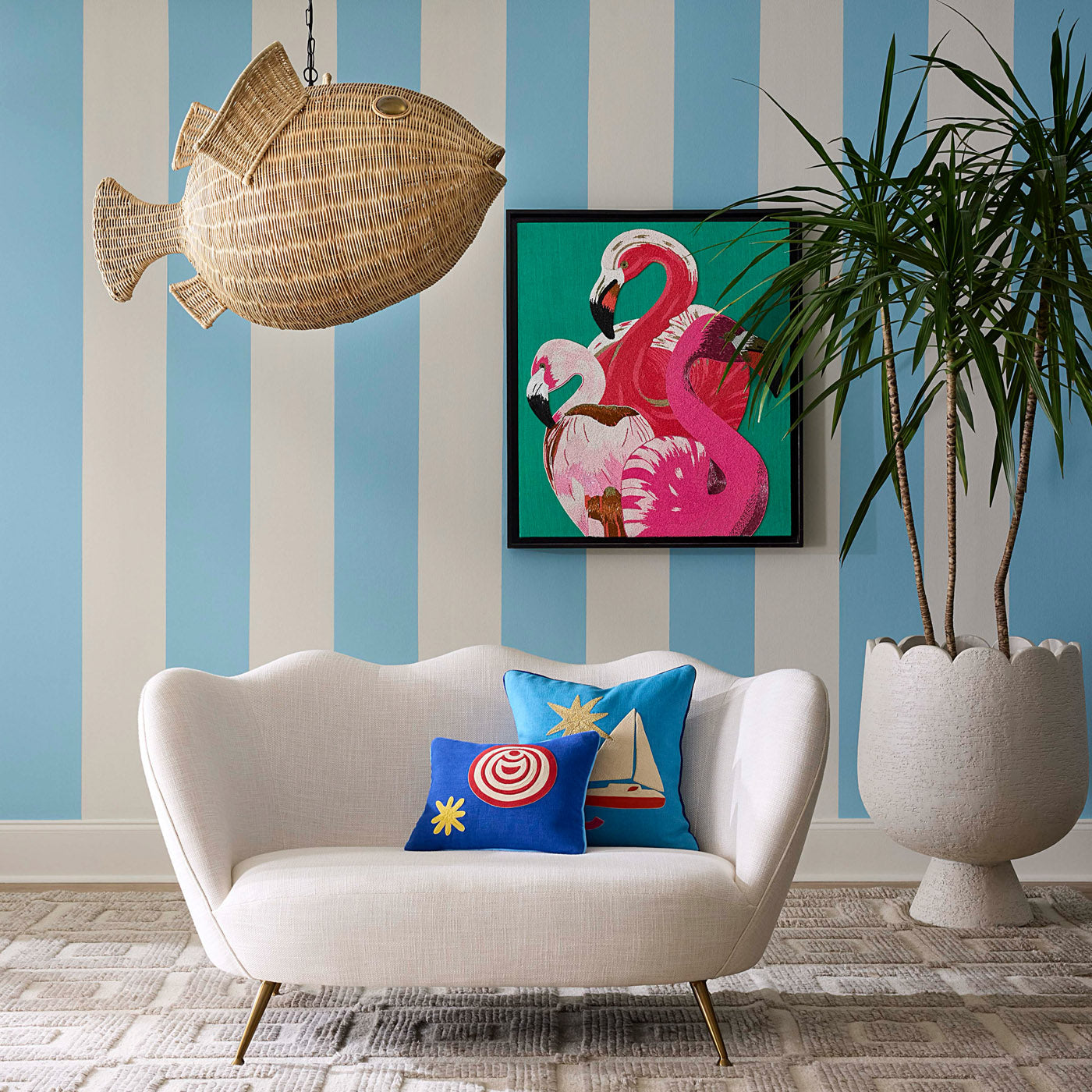 Flamingo Beaded Wall Art - Handmade Bohemian Beaded Flamingo Decor for Home, Bedroom, Living Room - Perfect for Beach House, Tropical & Boho Style Decorations
