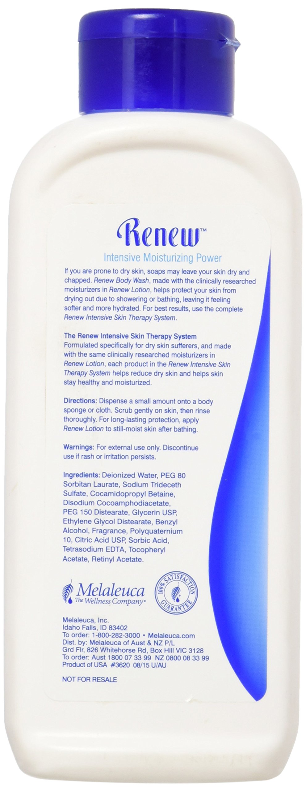 Melaleuca Renew Intensive Skin Therapy Body Wash 12oz - Hydrating & Nourishing Shower Gel for Dry Skin - Perfect for Daily Use & Spa Days