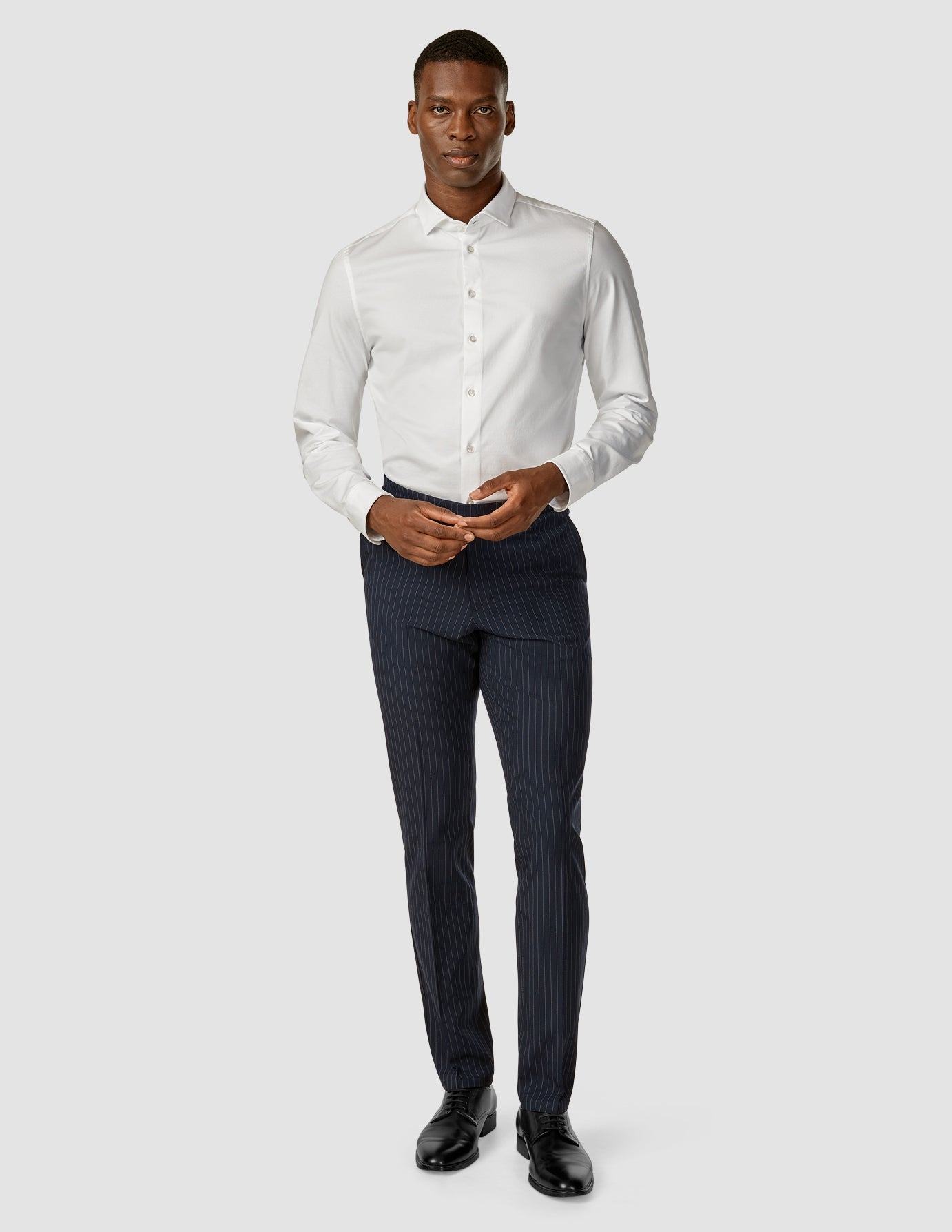 Premium Men's Suit Pants - Classic Navy Pinstripe Dress Trousers for Business & Formal Occasions | Office Wear, Weddings & Professional Events