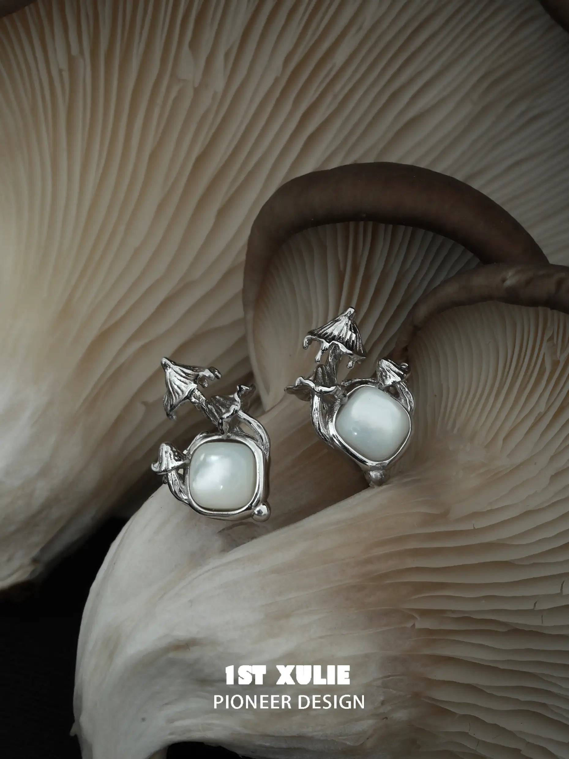 Mushroom Story 925 Sterling Silver Stud Earrings for Women - Minimalist Nature-Inspired Jewelry Gift for Her - Perfect for Everyday Wear, Boho Style & Nature Lovers