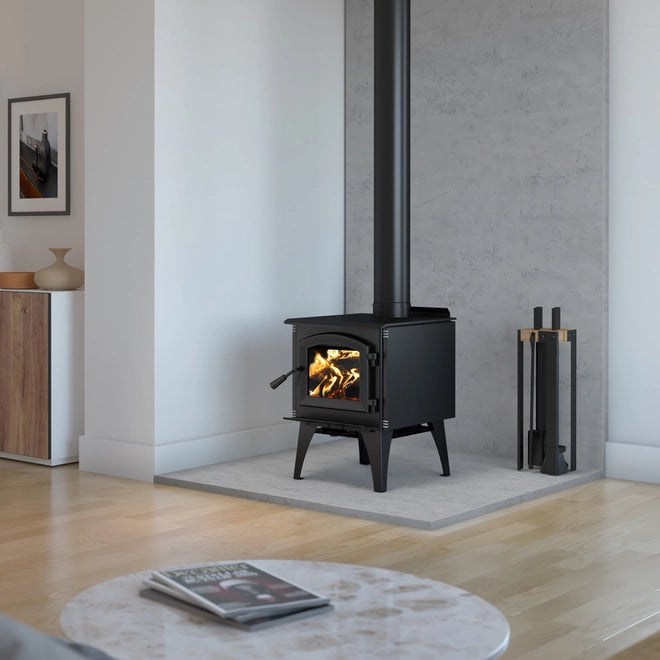 Enerzone Solution 1.4 EPA Certified Wood Burning Stove - Efficient Heating for Cabins, Homes & Outdoor Spaces