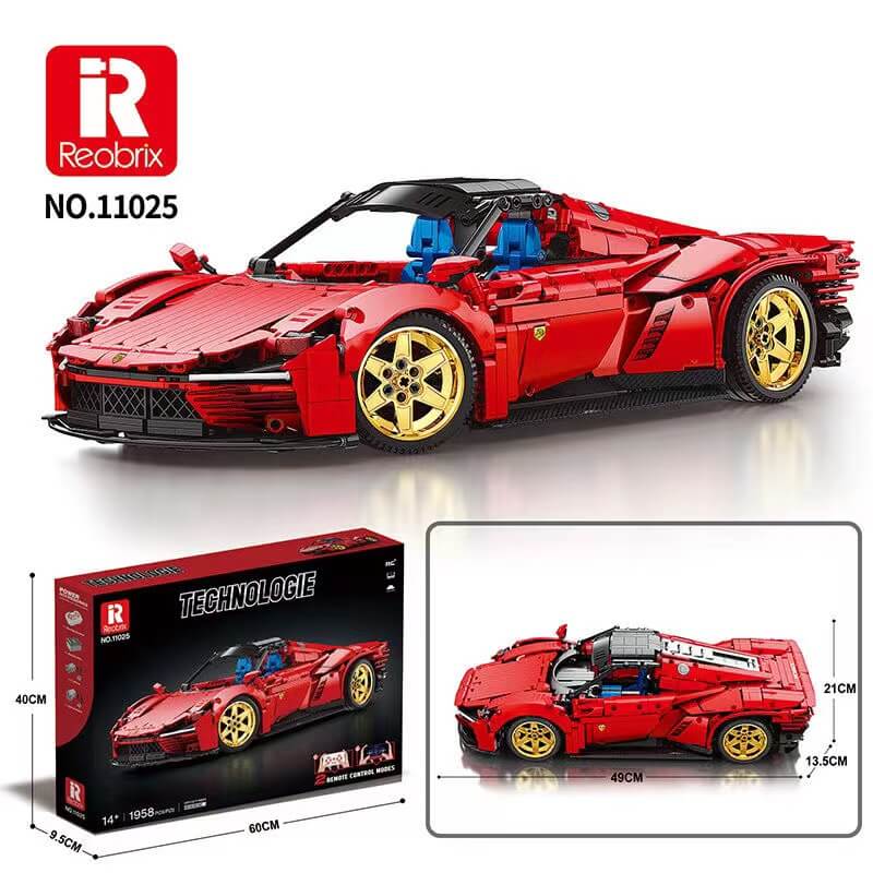 REOBRIX 11025 Daytona SP3 1:10 Scale Model Building Kit - Collector's Edition Sports Car Toy for Adults & Kids | Perfect for Display, Gifts & Racing Enthusiasts