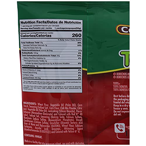 Totis Donitas Chili Lemon Flavored Corn Snacks, 1.76 Oz (Pack of 24) | Authentic Mexican Spicy Treat | Perfect for Parties, Movie Nights & Lunchbox Snacks