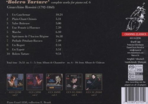 Rossini Piano Works Vol.6 - Bolero Tartare | Classical Music CD for Relaxation & Study | Perfect for Piano Enthusiasts & Music Collectors