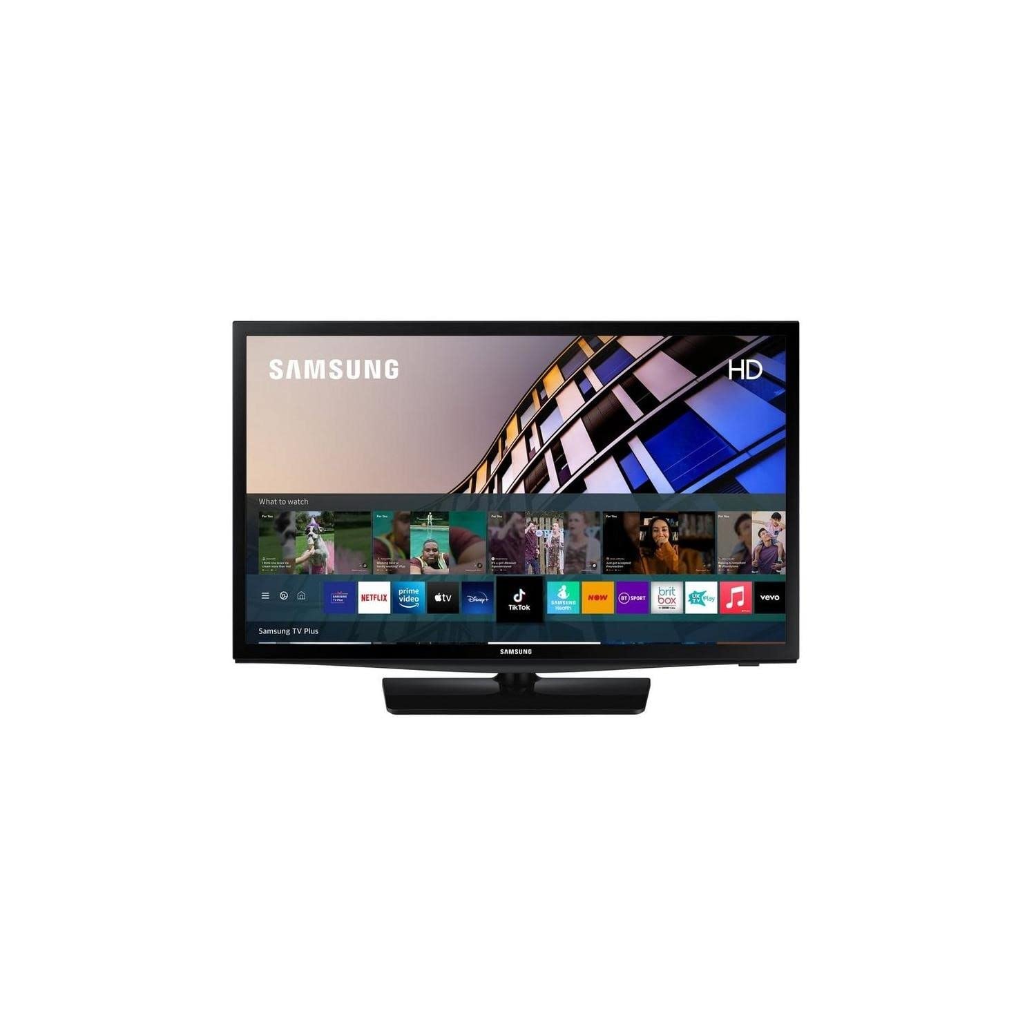 Samsung N4300 24 Inch Smart TV with Ultra Clean View & PurColor Technology - Full HD Streaming TV with HDMI, USB Ports & Built-in TV Plus - Ideal for Gaming, Bedroom, Dorm Room & Small Spaces
