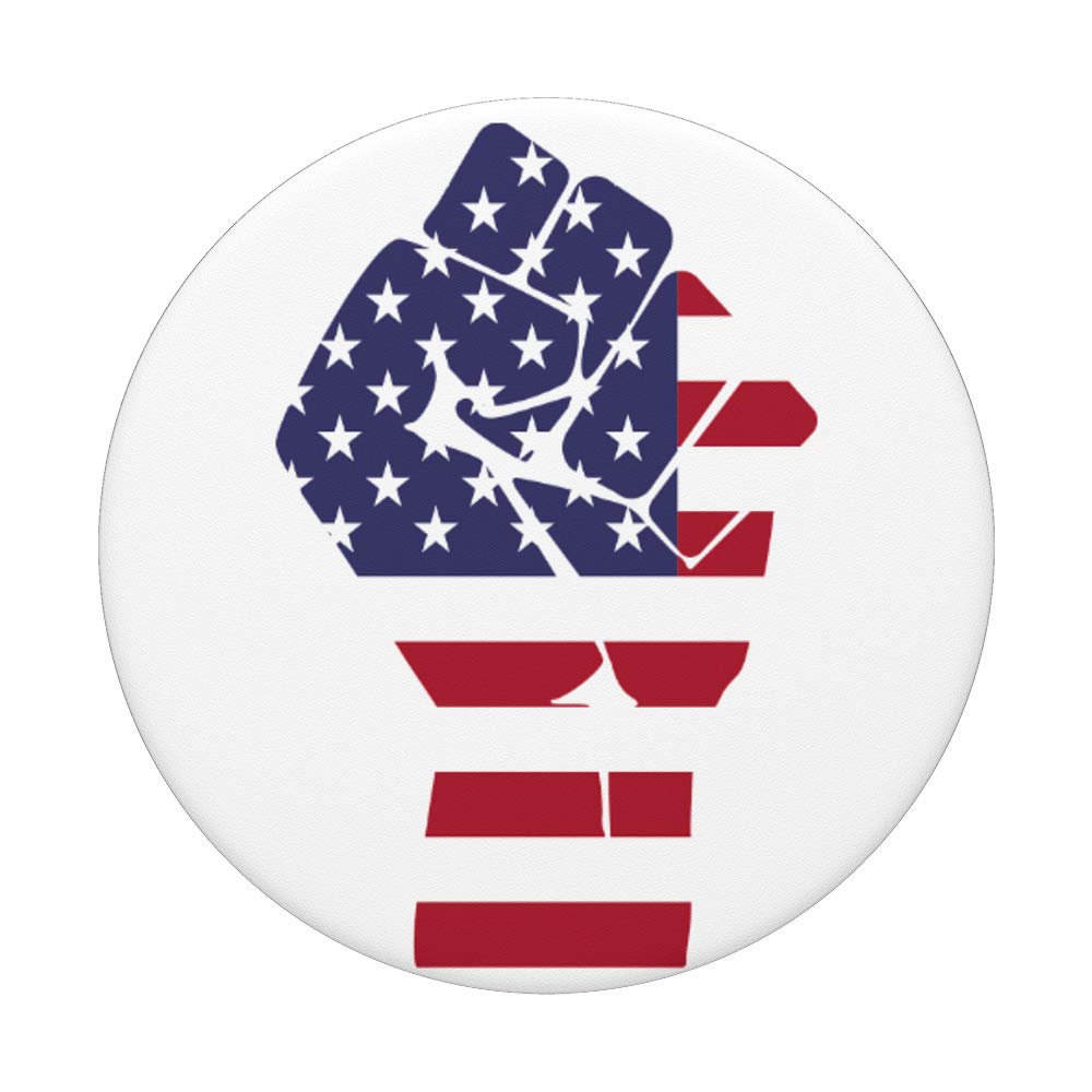 USA Flag Fist Bump Phone Pop Socket - Patriotic Grip for Smartphones, Perfect for Daily Use, Travel & Showing American Pride