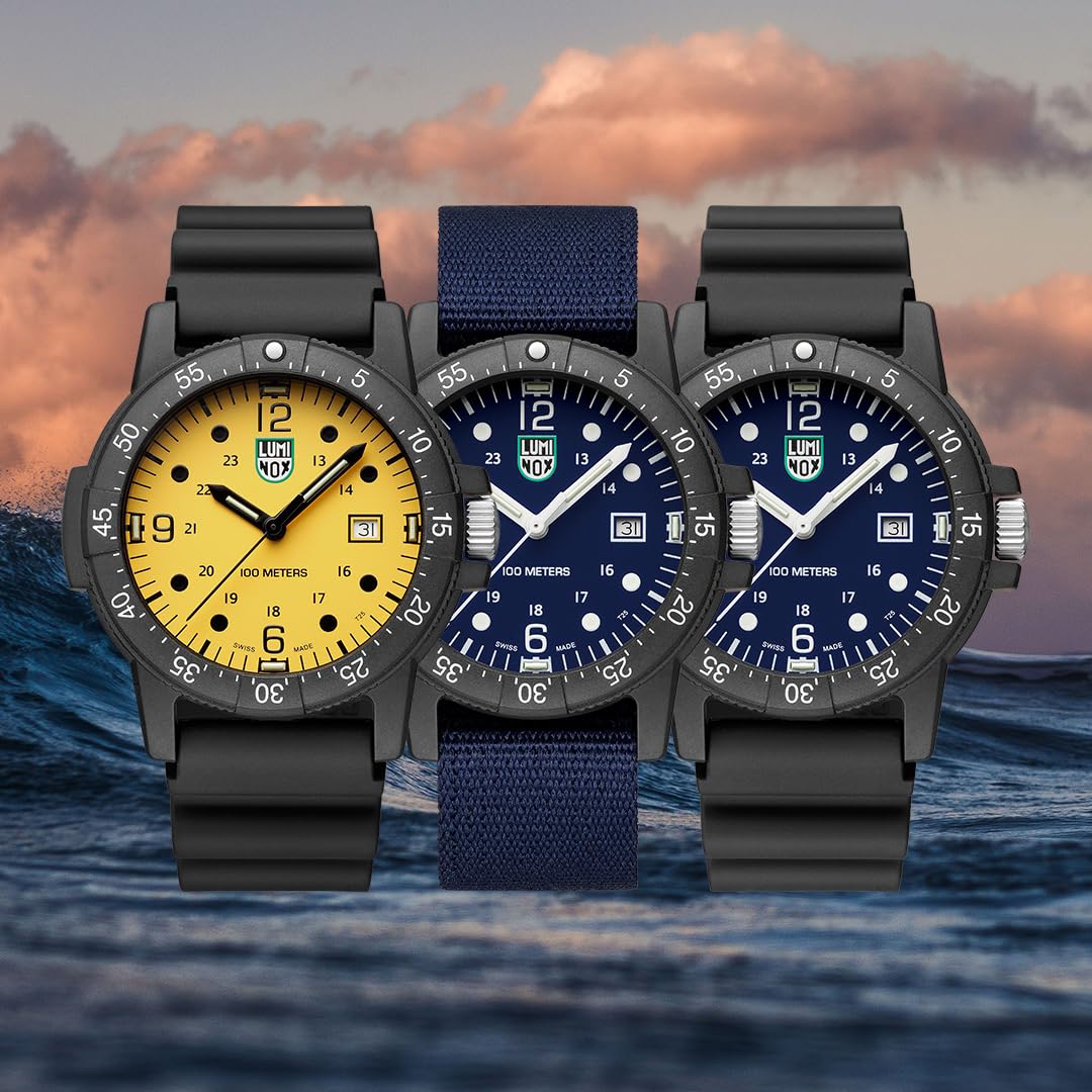 Luminox G Sea Bass Carbonox Men's Dive Watch 44mm - Swiss Made Automatic Diver Watch with Date Function, 100m Water Resistant - Perfect for Scuba Diving, Swimming & Outdoor Adventures